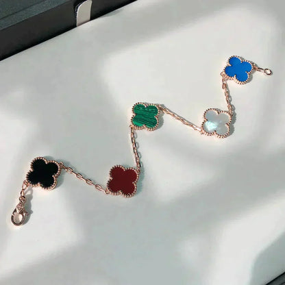 [Vicky]CLOVER 5 MOTIFS MULTICOLOR  BRACELET