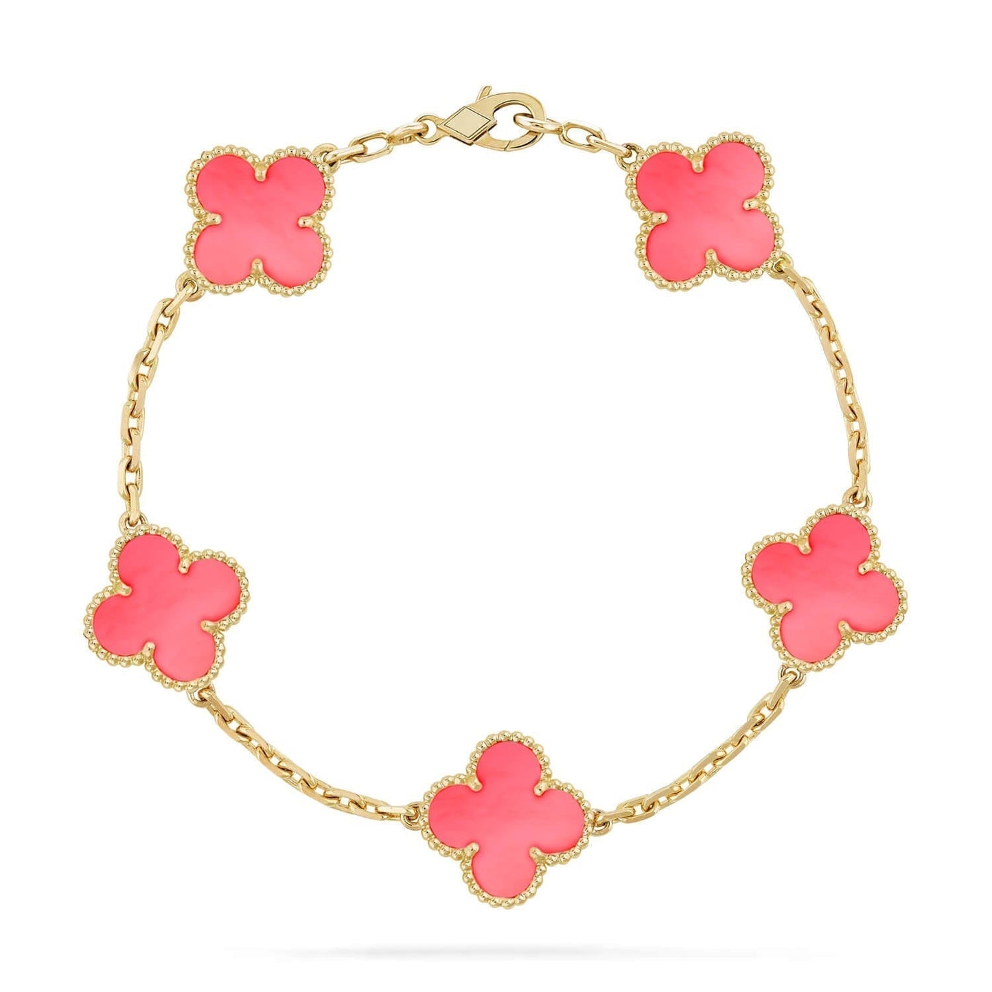 [Vicky]CLOVER 5 PINK MOP BRACELET