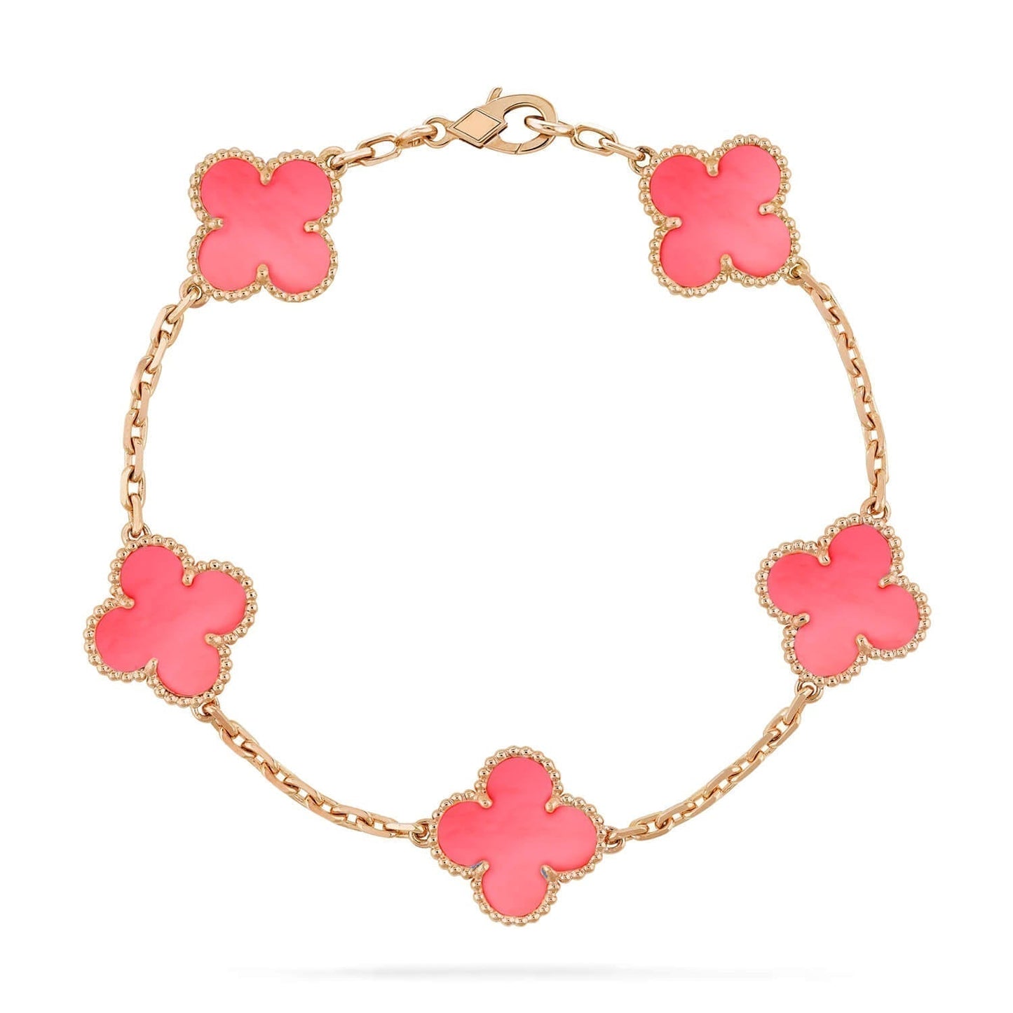 [Vicky]CLOVER 5 PINK MOP BRACELET