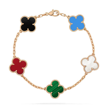 [Vicky]CLOVER 5 MOTIFS MULTICOLOR  BRACELET