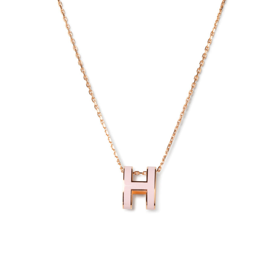 [Vicky]POP H ANHÄNGER ROSA GOLD