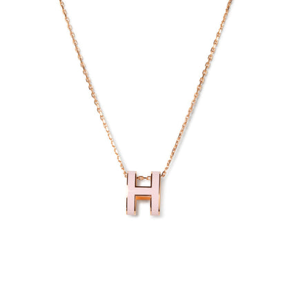 [Vicky]POP H ANHÄNGER ROSA GOLD