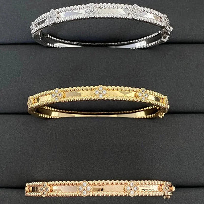 [Vicky]CLOVER BRACELET 4MM DIAMONDS