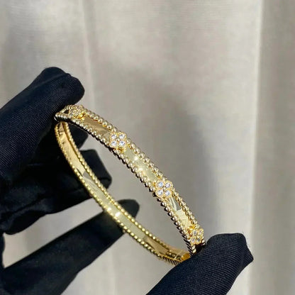 [Vicky]CLOVER BRACELET 4MM DIAMONDS