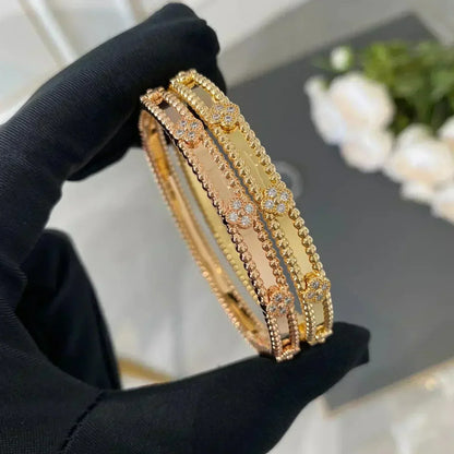 [Vicky]CLOVER BRACELET 4MM DIAMONDS