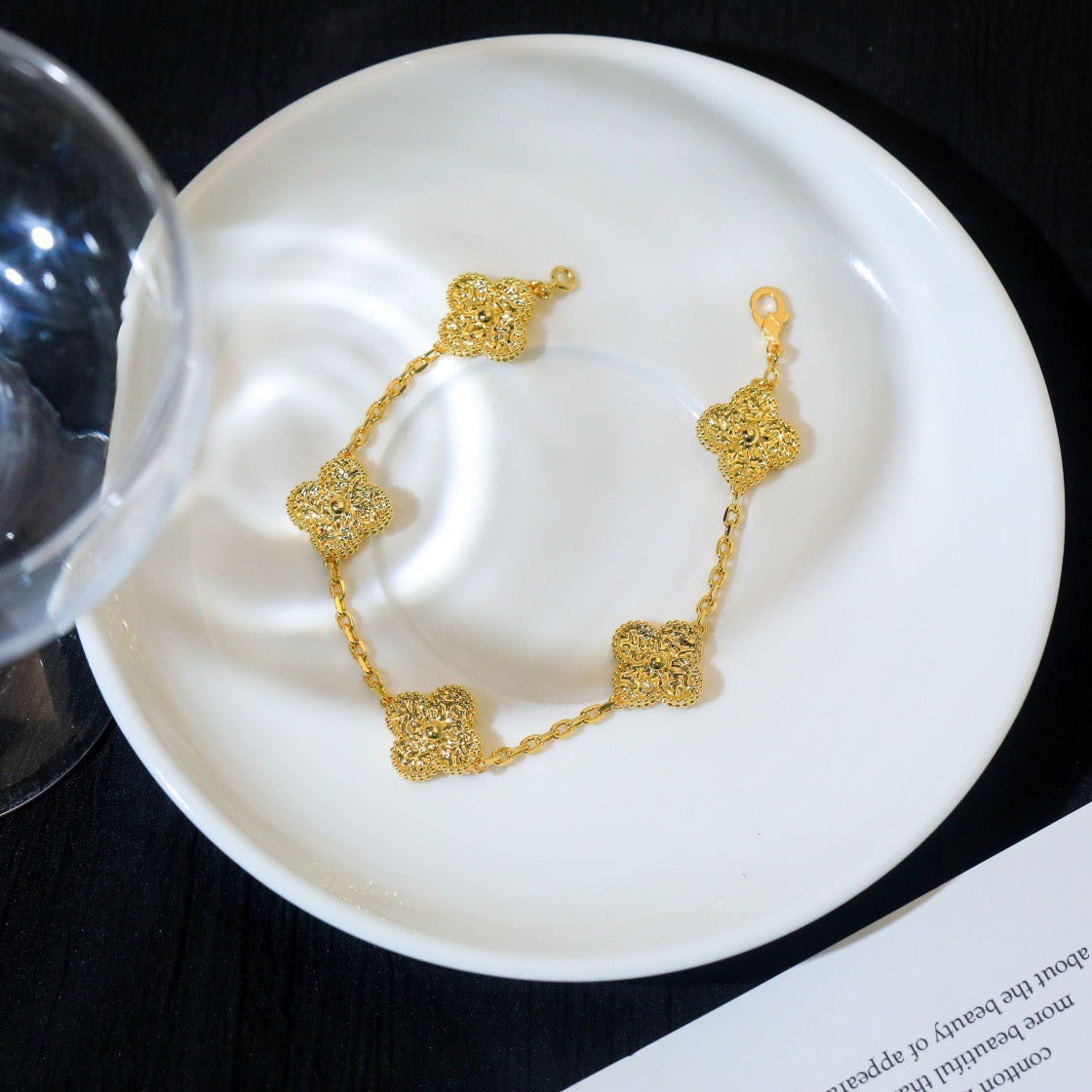 [Vicky]CLOVER 5 MOTIFS BRONZING BRACELET