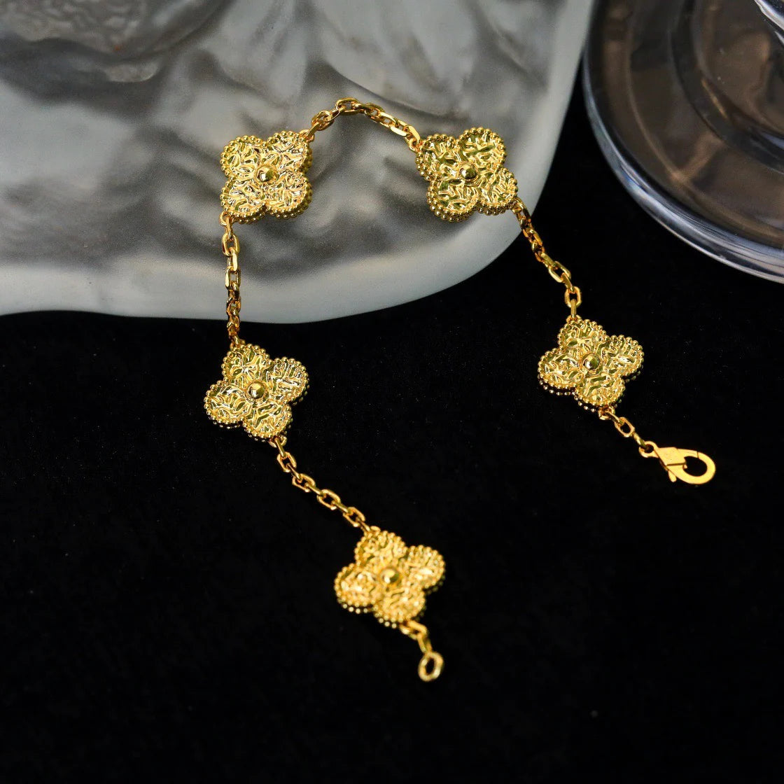 [Vicky]CLOVER 5 MOTIFS BRONZING BRACELET