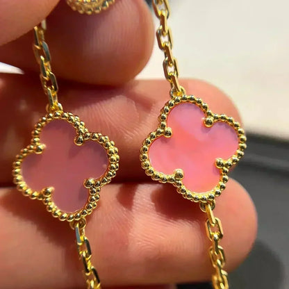 [Vicky]CLOVER 5 PINK MOP BRACELET