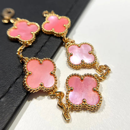[Vicky]CLOVER 5 PINK MOP BRACELET
