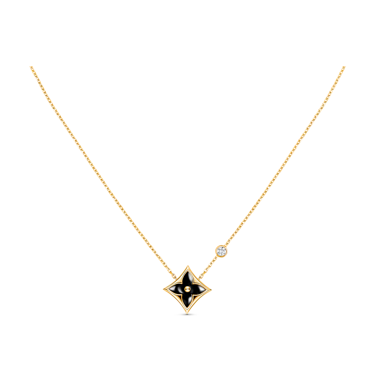 [Vicky]STAR BLACK MOP NECKLACE
